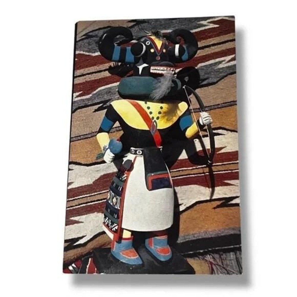 Postcard Hopi Indian Katchina Doll Native Americans c1954 Chrome Card A796